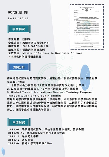 港智优留学offer | 香港大学计算机科学理科硕士