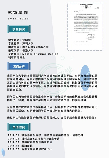 港智优留学offer | 香港大学城市设计硕士